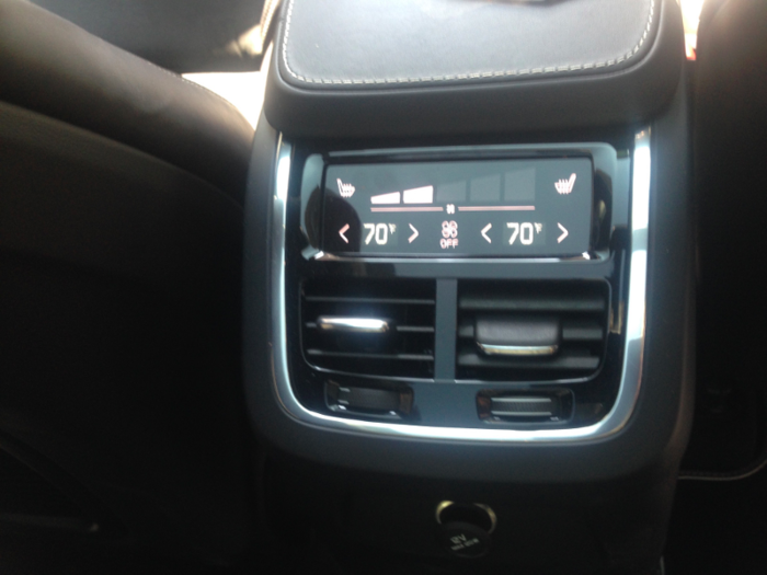 14. The car has a 4-zone electronic climate control so passengers can individually adjust the temperature.