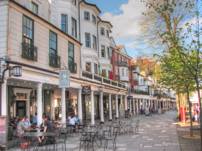 17. Tunbridge Wells — The Kentish town of Tunbridge Wells has a reputation as a stereotypical "middle England" town, but it is hugely prosperous according to the Legatum Institute. Its highest sub-index score was social capital where it finished 8th.