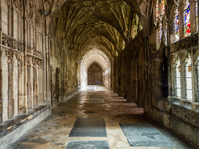 Dating back to the late 7th century, the cathedral has some of the earliest evidence of medieval sports such as golf detailed in the stain glass windows. Edward II is buried here.