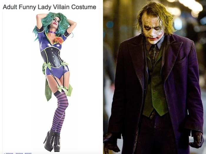 The best costume I came across on the Party City site was this female Joker.