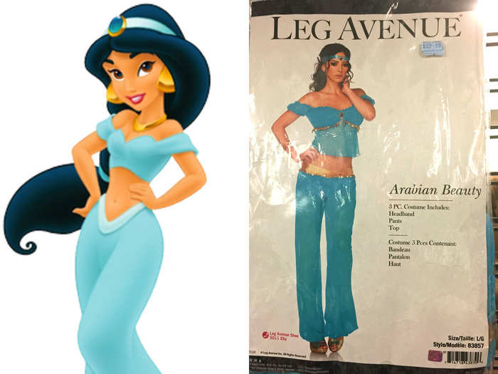 This Arabian Princess copies Princess Jasmine from "Aladdin" right down to her headband.