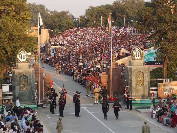 The Wagah border ceremony has been a daily military practice that the security forces of India and Pakistan have followed since 1959, even though there have been debates about continuing it. Every night before sunset, the flags are taken down at the Wagah border in a ceremony that includes a parade by the soldiers from both sides.