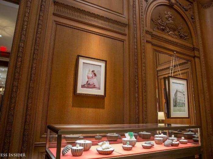 This first entry room also showcases the latest and greatest of Cartier