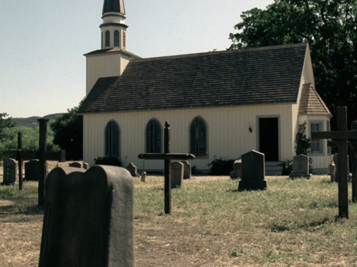 And the church graveyard.