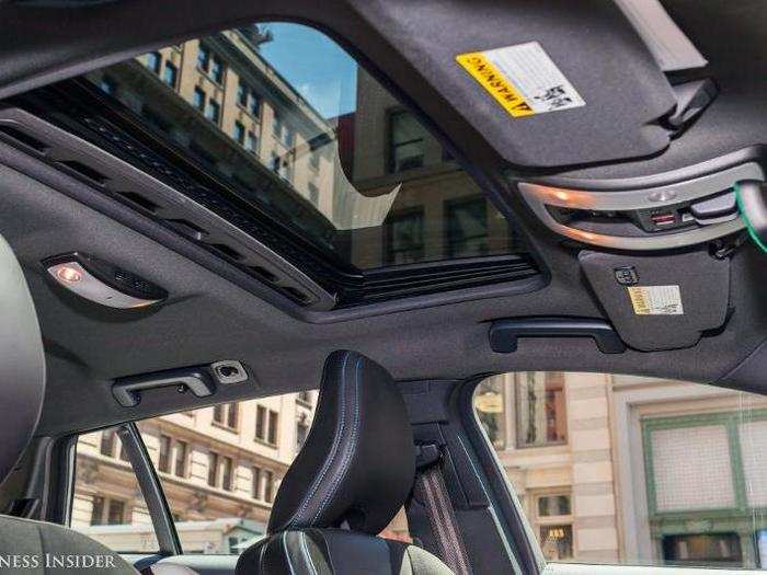 A sunroof helps infuse the cabin with natural light.