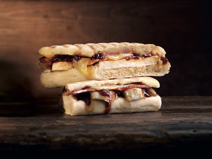 This toasted Panini sandwich from Wetherspoons is packed with melt-in-your-mouth cheese, with toppings bursting out the sides...