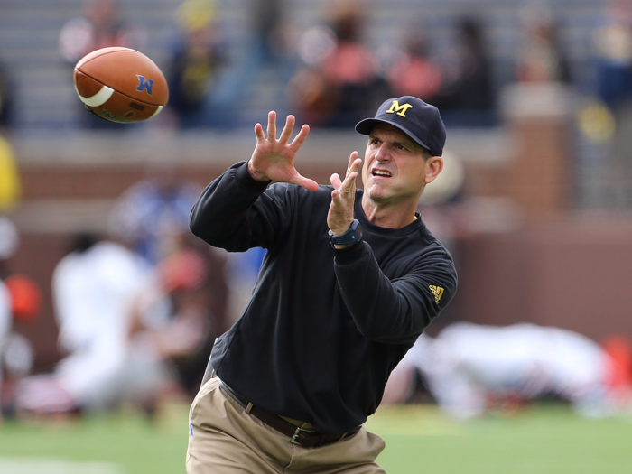 During the 2011 NFL lockout, Harbaugh "willed himself" to keep up in athletic challenges with 49ers