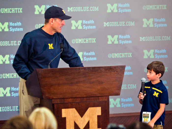He hunted down a child in laser tag at his own bachelor party, taking it way too seriously. As Erik Bakhtiari, a former player under Harbaugh, put it: "All his shots came against this 10-year-old kid. He just sat there, hunting this 10-year-old kid so he could win."