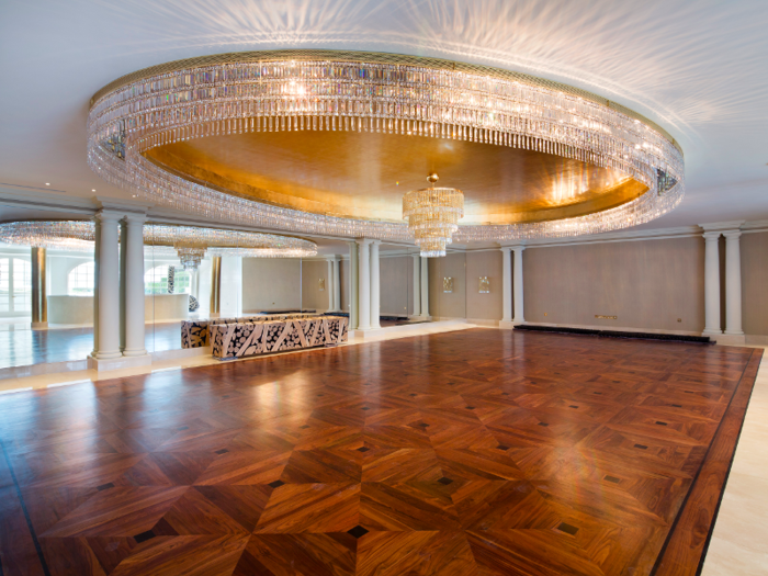 The 3,000 sq ft ballroom is perfect for lavish parties...