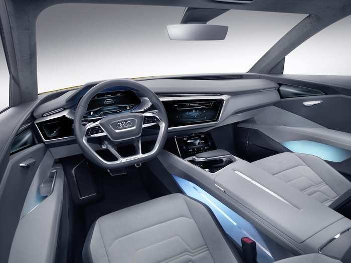 The h-tron quattro comes with a "virtual cockpit" that replaces the instrument panel and center console with digital screens.