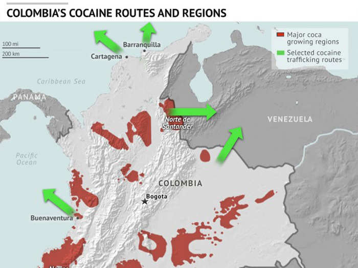 In recent years, Colombia has again taken the title of top producer of coca leaf. Its production of the plant has grown considerably over the last few years, but it