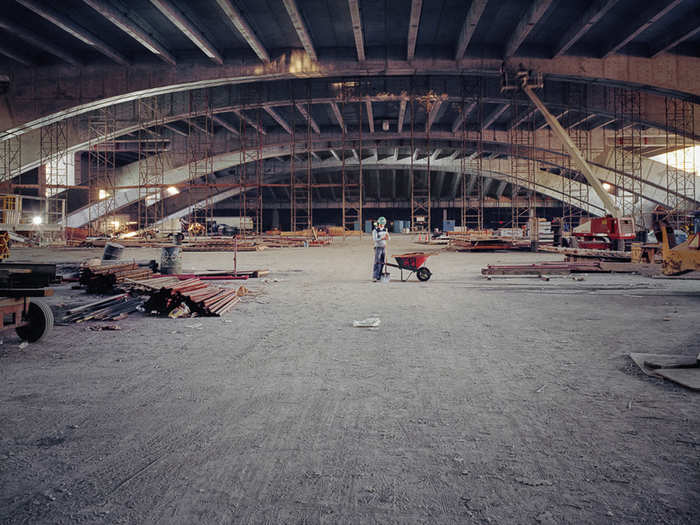 Originally conceived of as a sports arena, the convention hall (which today stretches 600,000 square feet) sparked a long-fought battle from the city