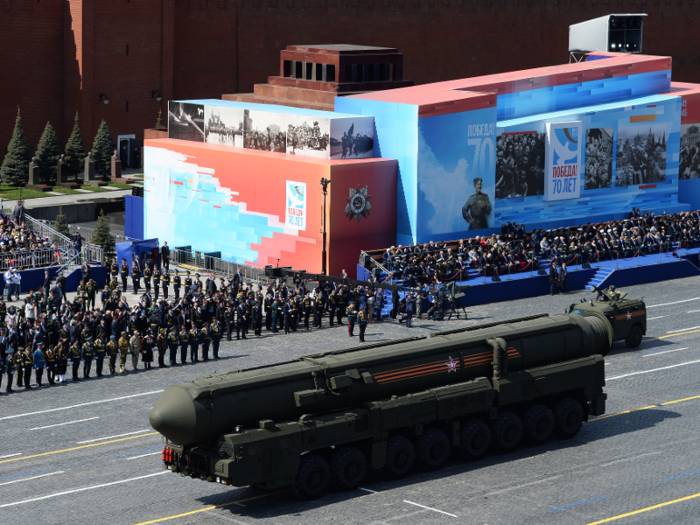 The RS-24 Yars: A thermonuclear intercontinental ballistic missile system that can carry multiple independently targetable nuclear warheads with a range of 10,000 miles. Designed to replace Topol-M ballistic missiles, it has been operationally deployed since 2010. Each missile has the power of 100 "Little Boys" — the atomic bomb that was dropped on Hiroshima in August 1945.