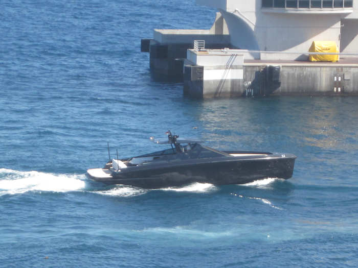 As we headed out of the harbor we spotted what might have been the coolest vessel of all—a jet black speedboat racing towards the port. Like the rest of Monaco, it was straight out of a James Bond movie.