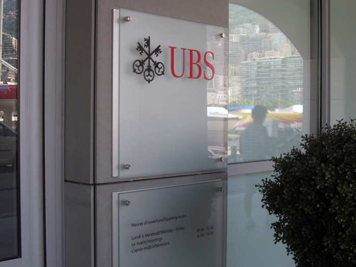 UBS has a post there too, with offices mere feet from the water. Tons of banks have offices in Monaco, a known tax haven. But UBS was the only one we saw down here.