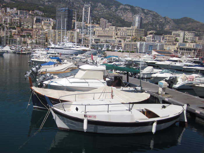 Monaco may be a haven for millionaires, but not every boat docked in its port was a megayacht. We spotted some simple fishing boats.