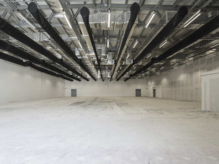 These giant rooms inside the former broadcast centre are being filled with thousands of servers.