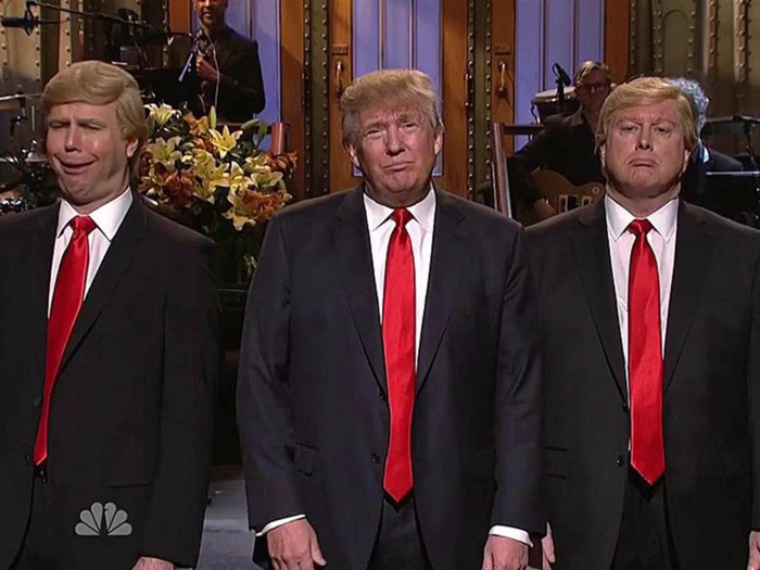 November 2015: Despite having said it would cut its ties to Donald Trump, NBC invited him to host "SNL." Of a decision that was clearly a ratings grab, NBC Entertainment President Robert Greenblatt said, "If we were in the business of never having guests on the network who had different views than our viewers, we