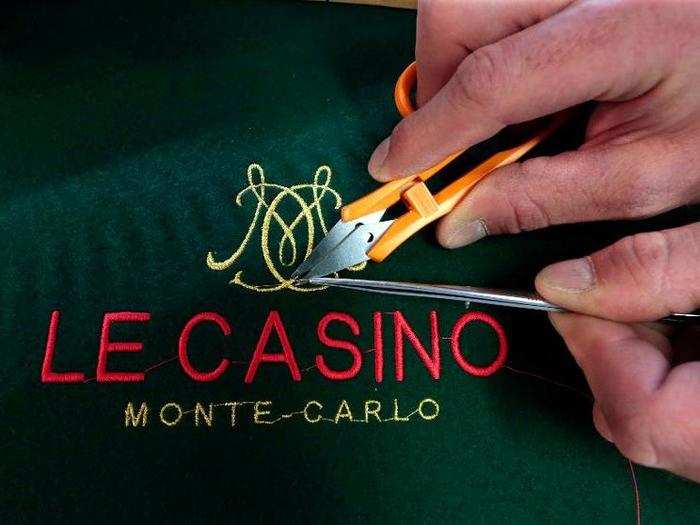 The casino employs seven craftsmen, including a woodworker and a specialist in tapestry and embroidery, who construct and maintain the gambling tables.