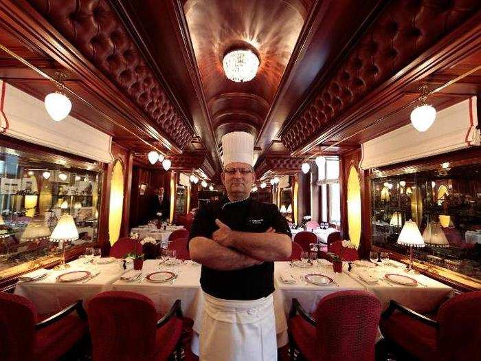 In addition to gaming rooms, the casino complex houses a theater and various restaurants. Chef Thierry Saez-Manzanares works at Train Bleu, an Italian restaurant near the entrance of the casino and overlooking the plaza.