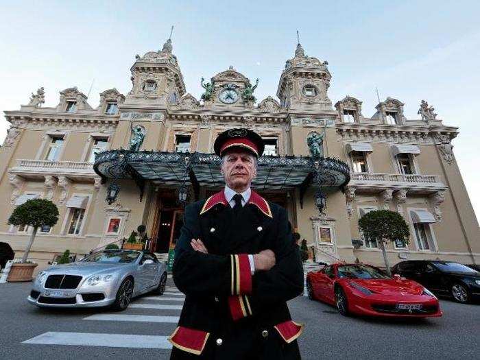 The Casino de Monte Carlo is a place to see and be seen. Once the casino opens its doors at 2 p.m., valets can be seen zipping in and out of Ferraris, Bentleys, and Rolls-Royces. This is Roland Ceccotti, head of valet parking and a doorman, who has worked at the casino for 25 years.