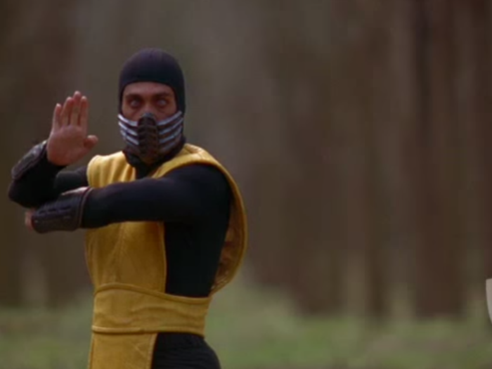 ... Scorpion from "Mortal Kombat." GET OVER HERE!