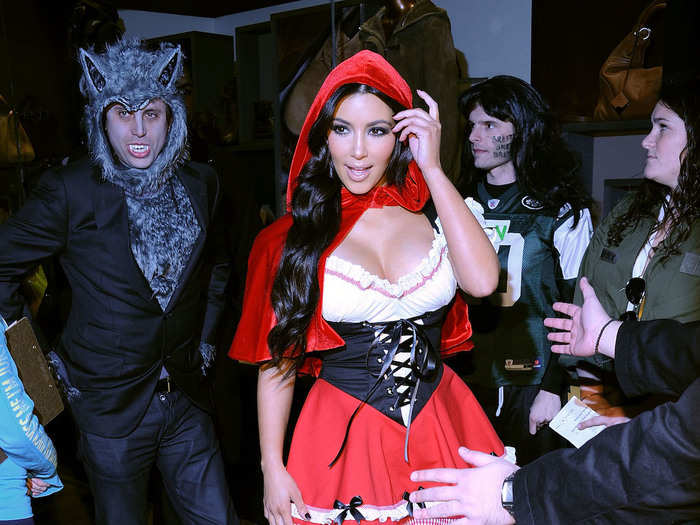 Kim Kardashian was Little Red Riding Hood in 2010.