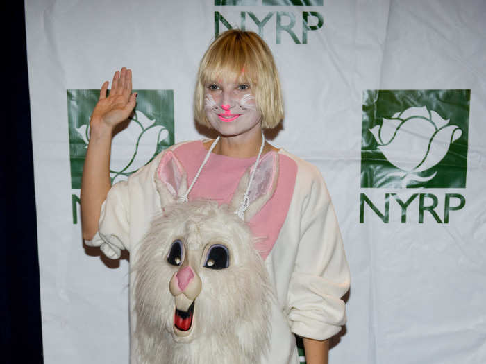 Leave it to Sia to wear an Easter bunny costume on Halloween 2009.