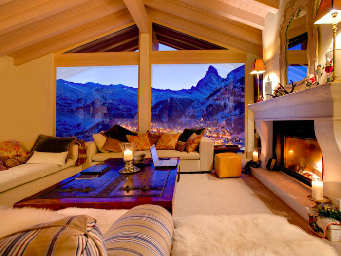 Our most expensive chalet boasts uninterrupted views of the iconic Matterhorn through huge, panoramic windows.