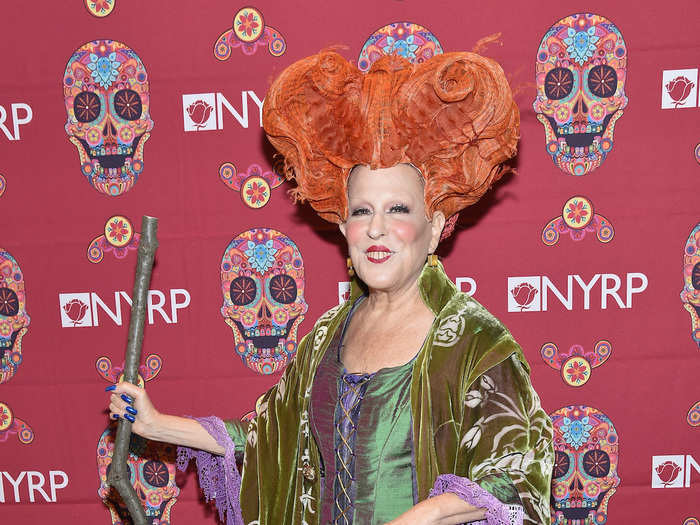 Bette Midler recreated the costume of Winnie Sanderson, her character in "Hocus Pocus."