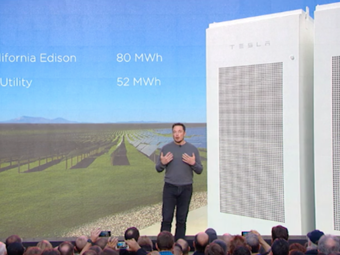 Musk introduced Powerpack 2.0 in a blog post prior to the Friday night event. The new Powerpack now stores 210 kWh per unit. The Powerpack also comes with an inverter included.