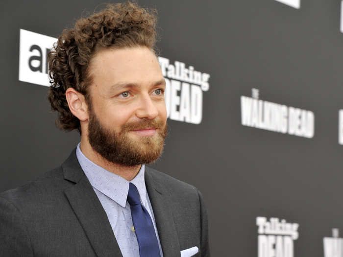 Actor Ross Marquand has a full head of hair to tame for the show.