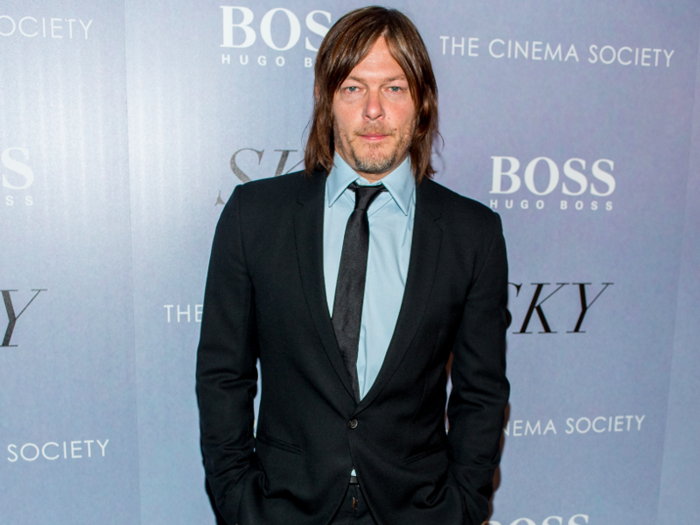 Actor Norman Reedus ditches the bad boy look off set, but keeps his shaggy hair long when he