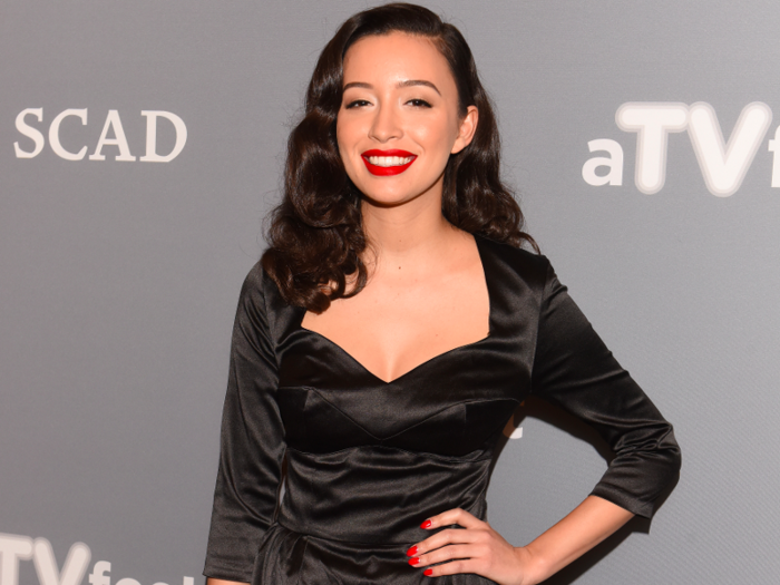 Actress Christian Serratos looks much more glamorous without her hair up.