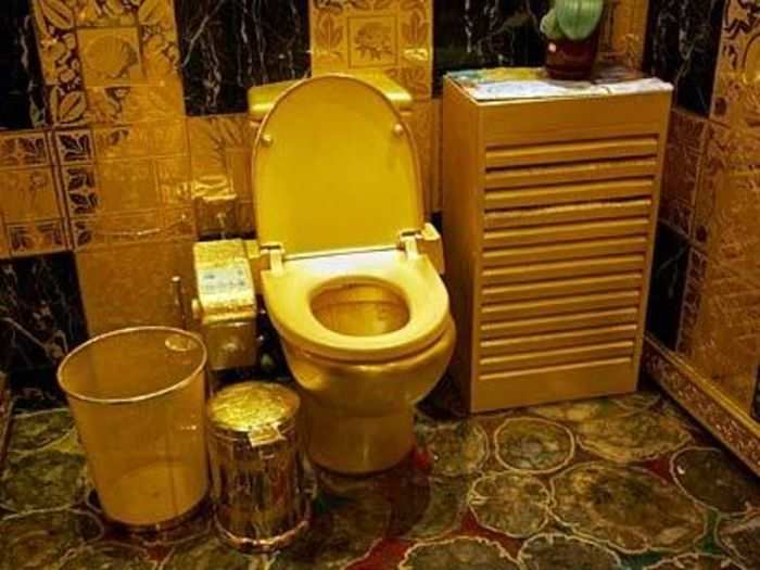 Gold toilet