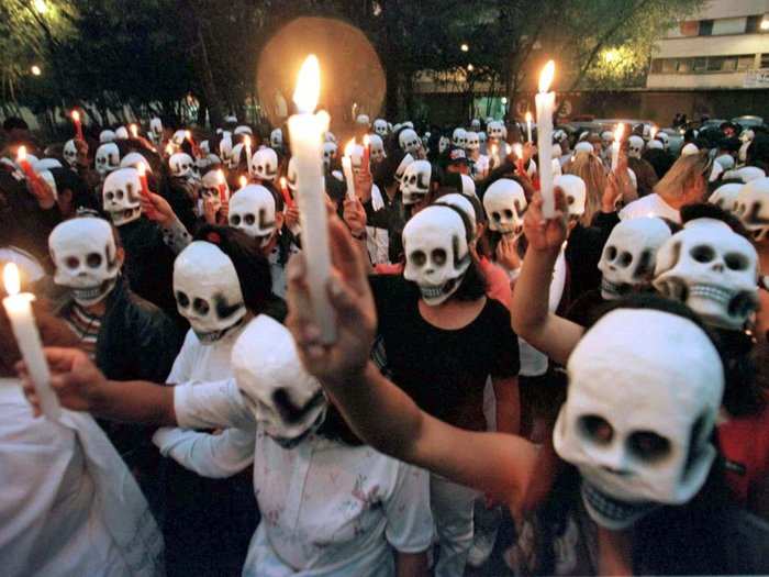 The Day of the Dead is also often a day for activism. In 1997, sex workers in Mexico City honored people who died of AIDS.