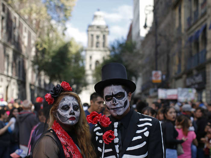 Traditionally, the Day of Dead only consisted of quiet family gatherings at graves. But in recent years, it has branched out to include mass celebrations with food and drink.