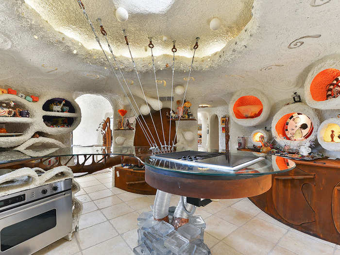 Despite appearances, the home does contain typical appliances.