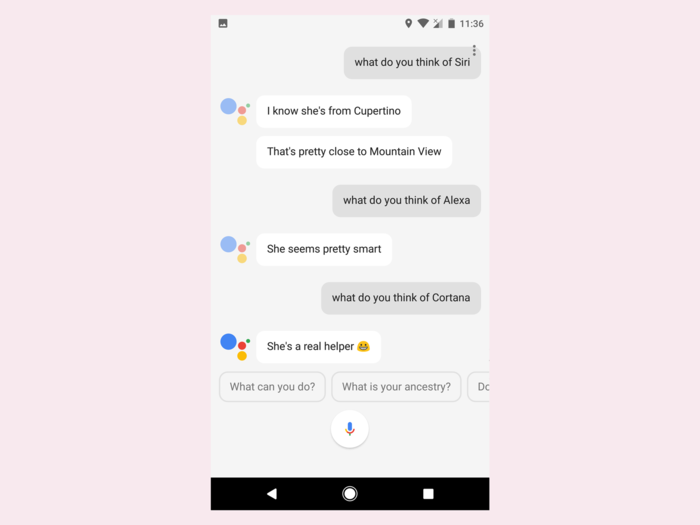 Cortana and Google Assistant were the most eager to comment on their rivals.