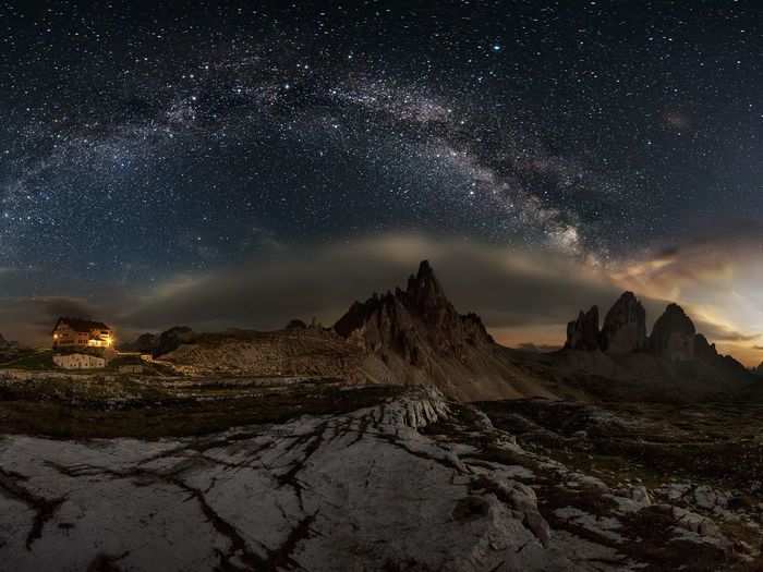 Third place in Nature: "Galaxy Dolomites" by Ivan Pedretti