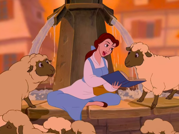 In the animated film, Belle