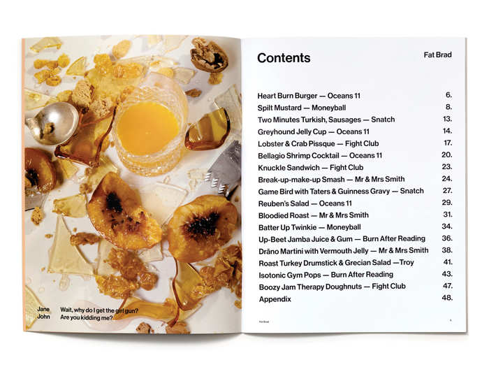 According to the site, the cookbook is “a definitive exploration into the onscreen eating habits of William Bradley 