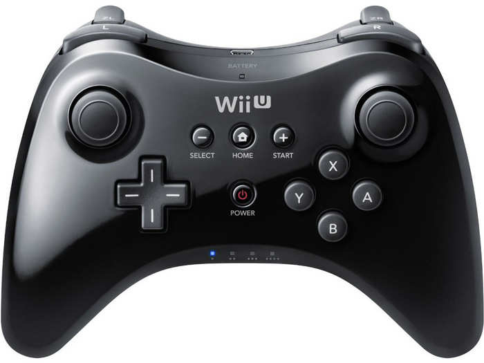 ...or the Wii U Pro Controller, made to look and feel more like a traditional video game controller.