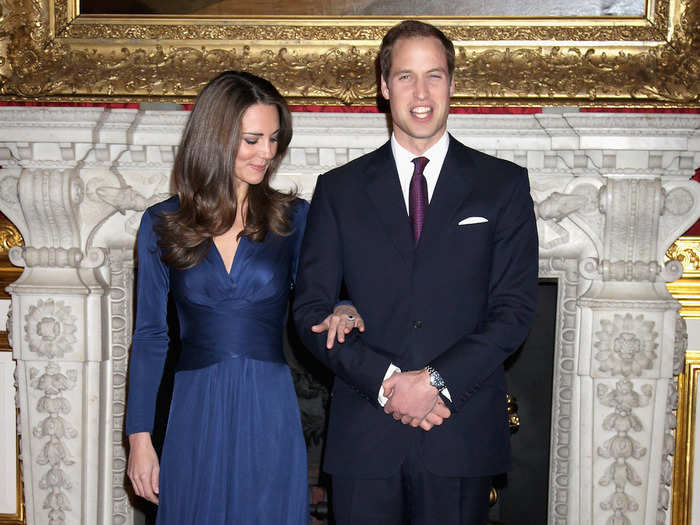 The pair were engaged in 2010 after William proposed on a trip in Kenya, giving Kate his mother’s engagement ring.