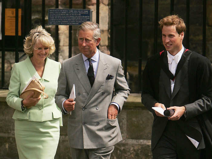 After dating for two years, Kate Middleton and Prince William graduated from the University of St Andrews on June 23, 2005. The Duke and Duchess of Rothesay attended the ceremony.