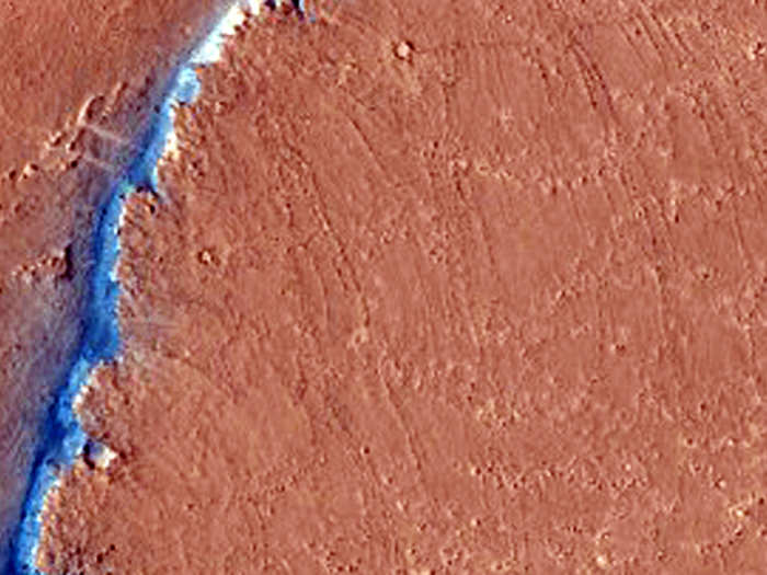 A possible fault line in the Cerberus Fossae region of Mars.