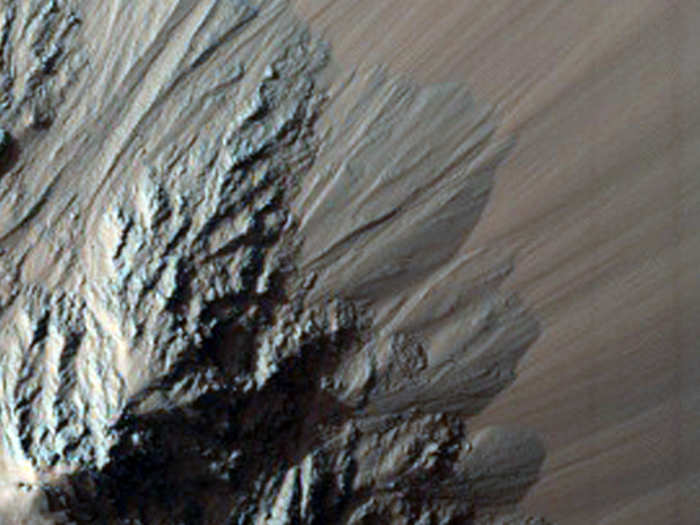 Eos Chasma is part of Valles Marineris, the largest canyon on Mars.