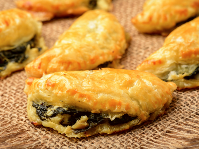 Vermont: cheesy spinach puffs