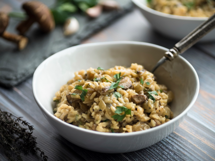 Idaho: mushroom risotto