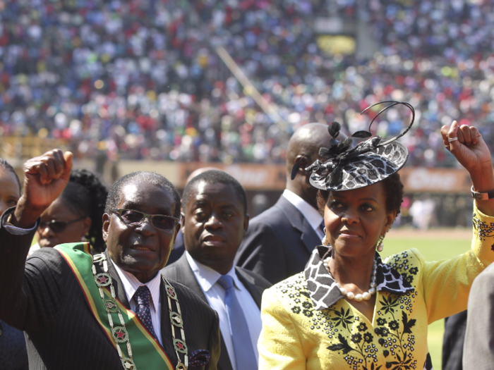 Grace Mugabe, wife of Zimbabwean President Robert Mugabe